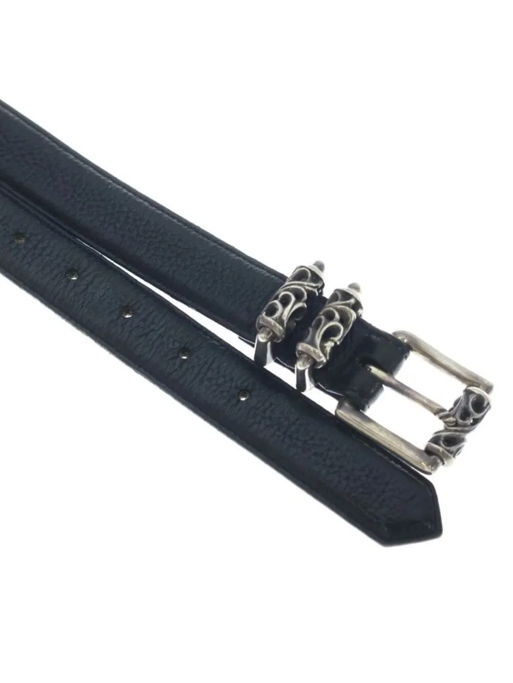 Chrome Hearts 1.0 Roller 3 PC Leather Belt Black